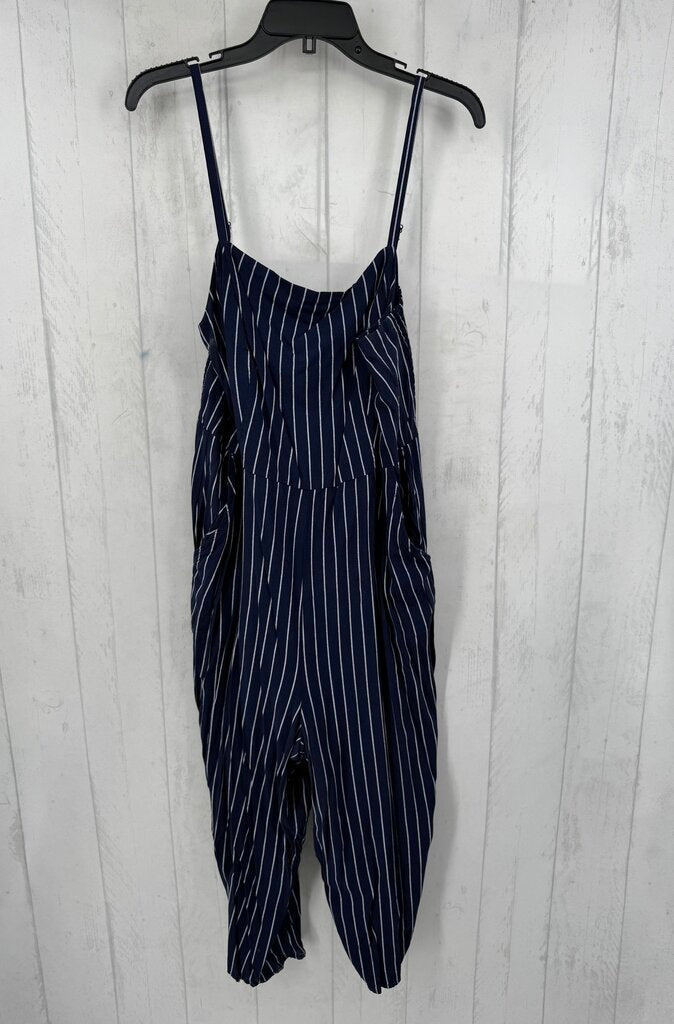 XL striped slvls jumpsuit