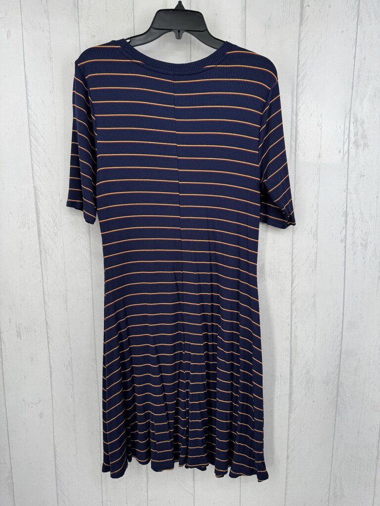 XL ribbed striped s/s dress