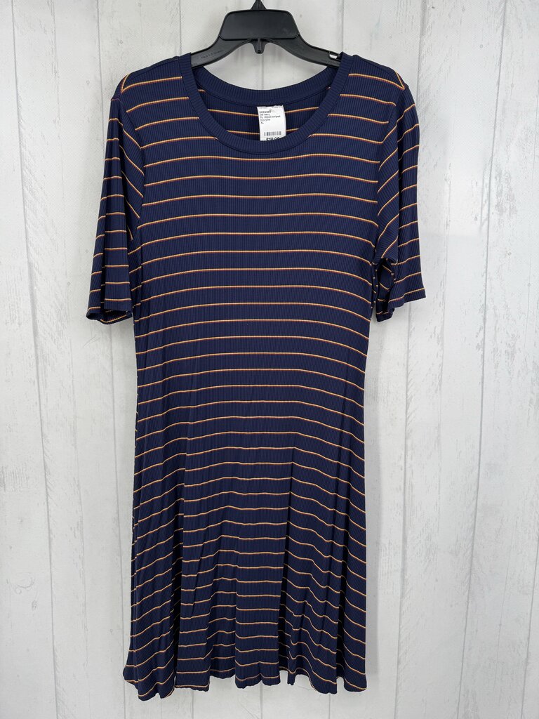 XL ribbed striped s/s dress