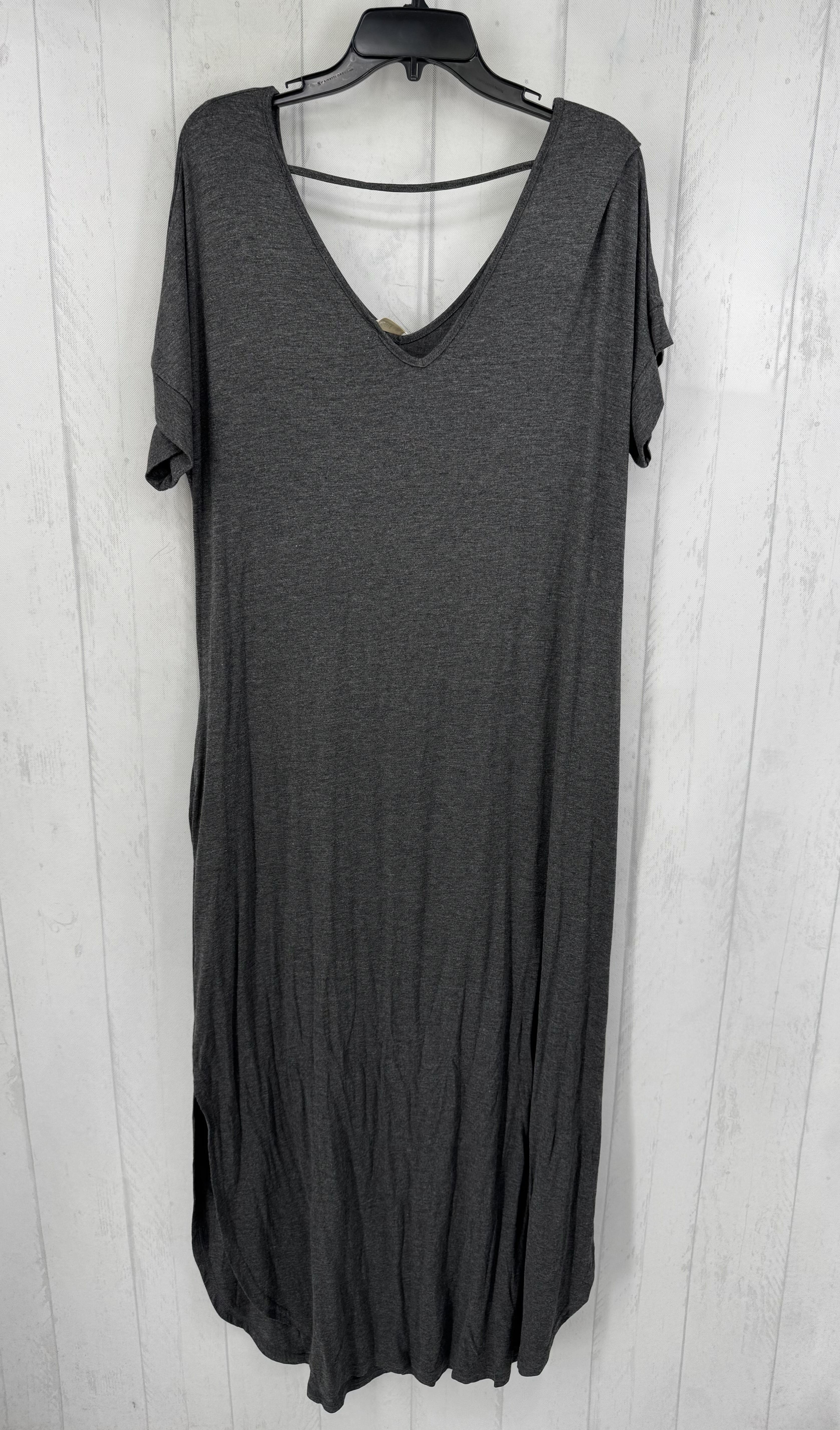 2XL v-neck s/s maxi dress