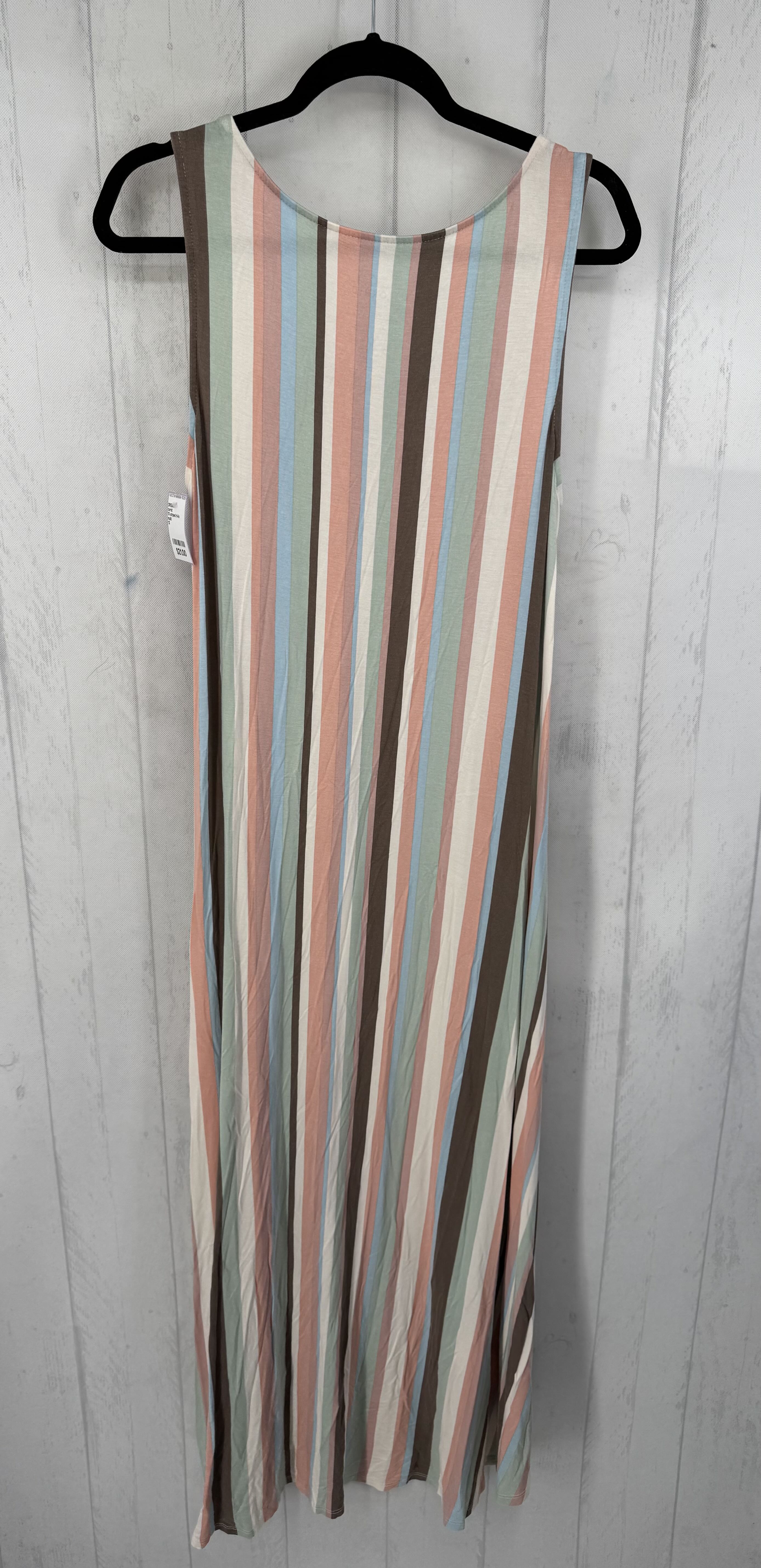 1X striped hi-lo sundress