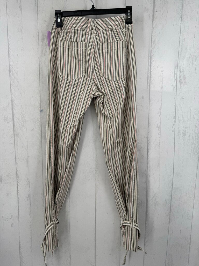 0 striped tapered leg pant