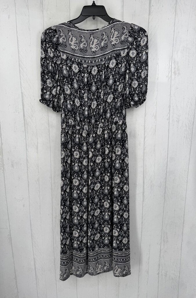 M flo print tie-front s/s dress