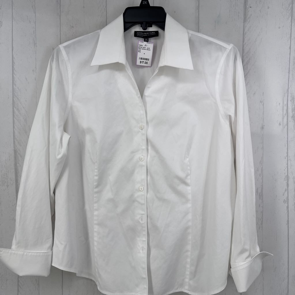 14w button down l/s top