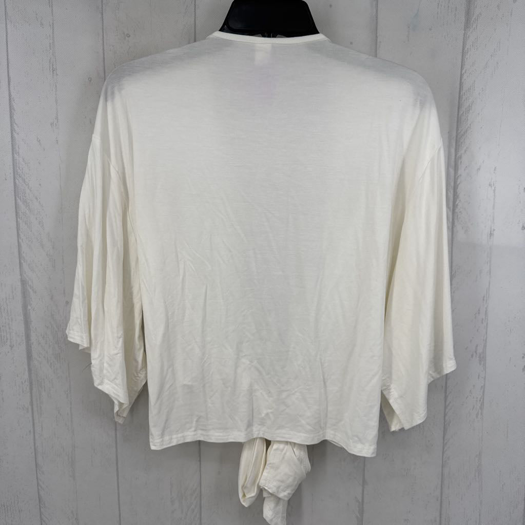 S tie front 3/4 slv cardi