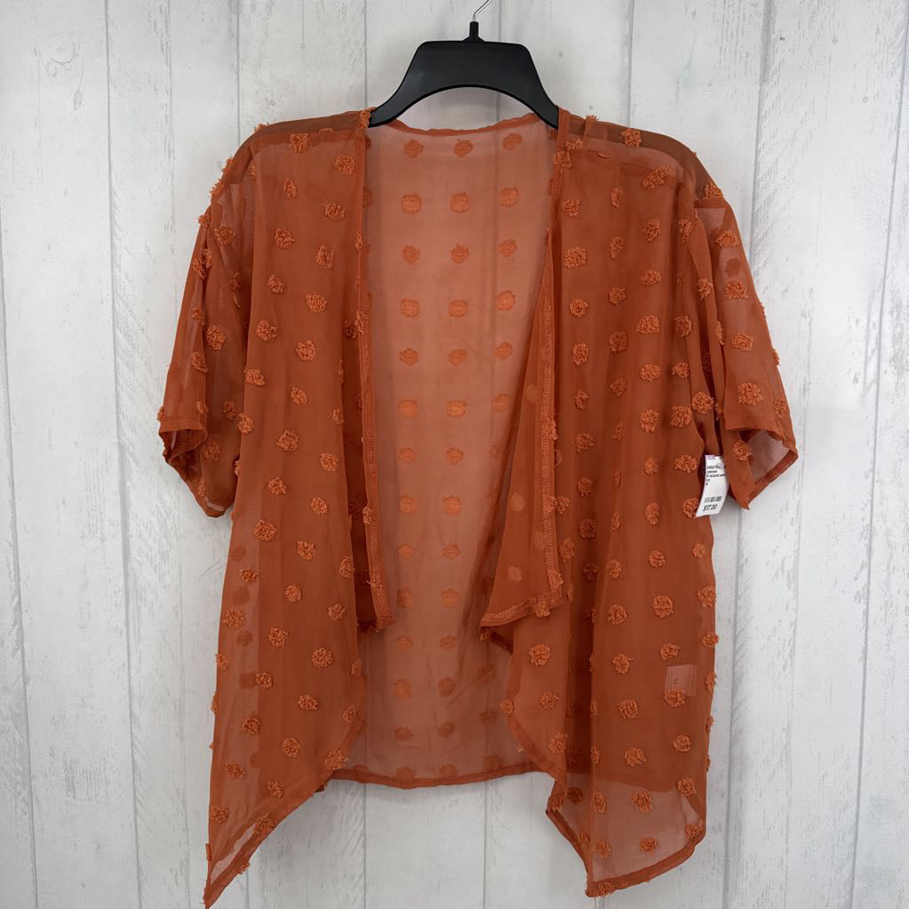 M textured semi-sheer s/s cardi