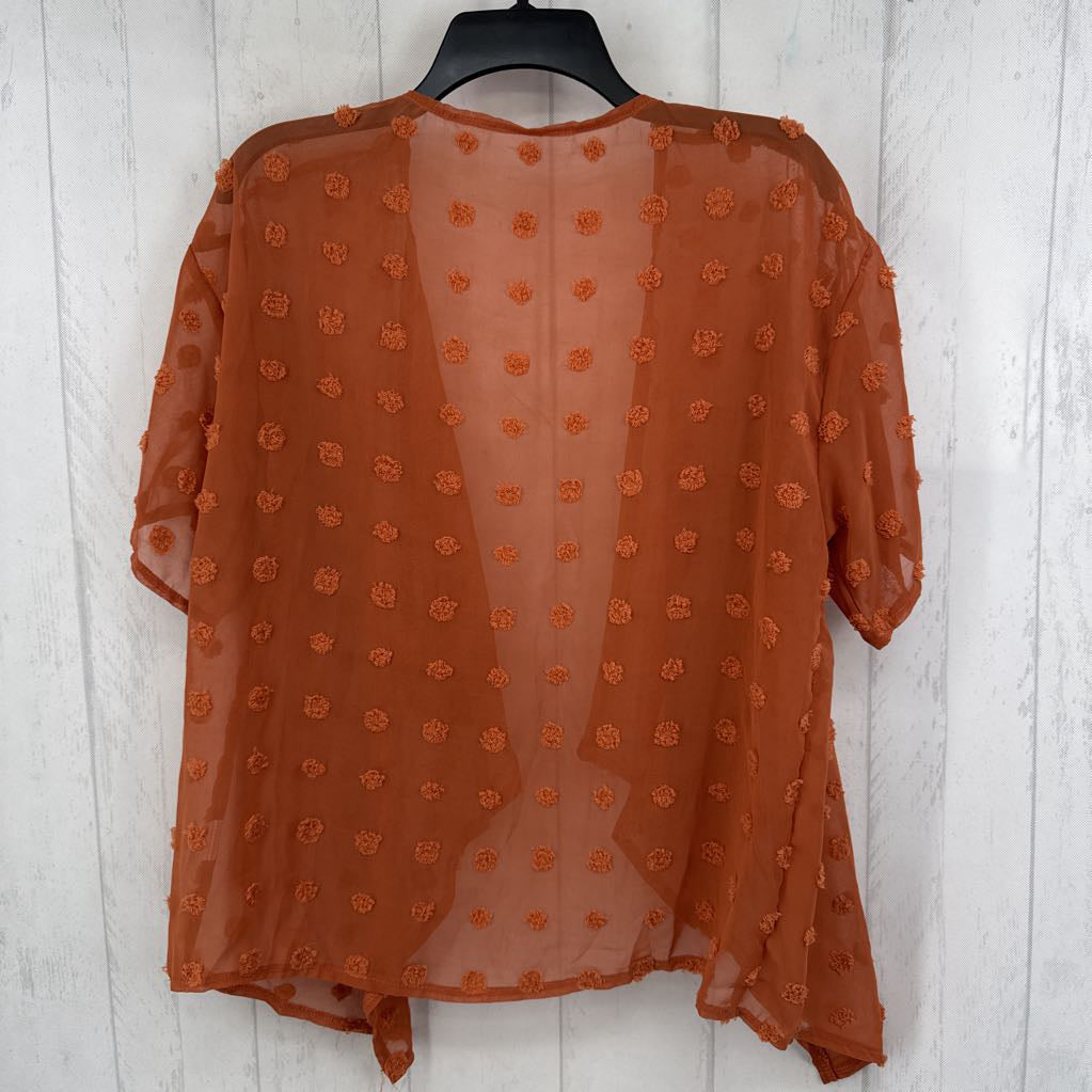 M textured semi-sheer s/s cardi