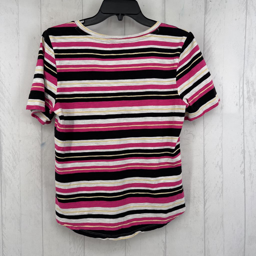M striped v-neck s/s tee