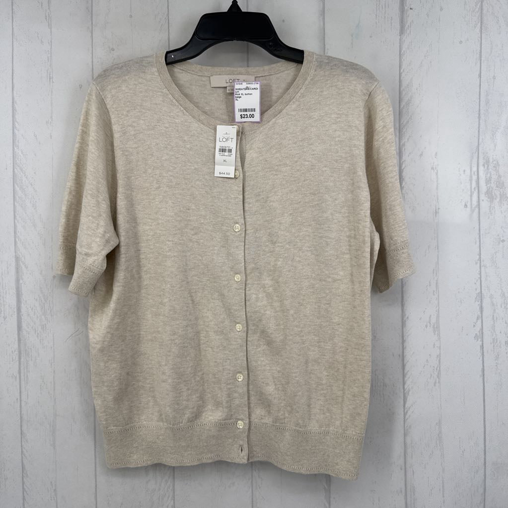 R44 XL button down s/s cardi