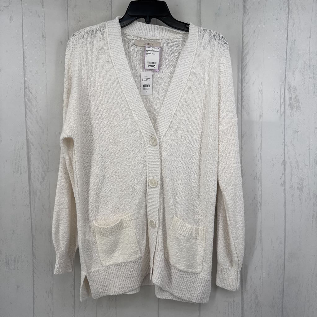 S button front cardi