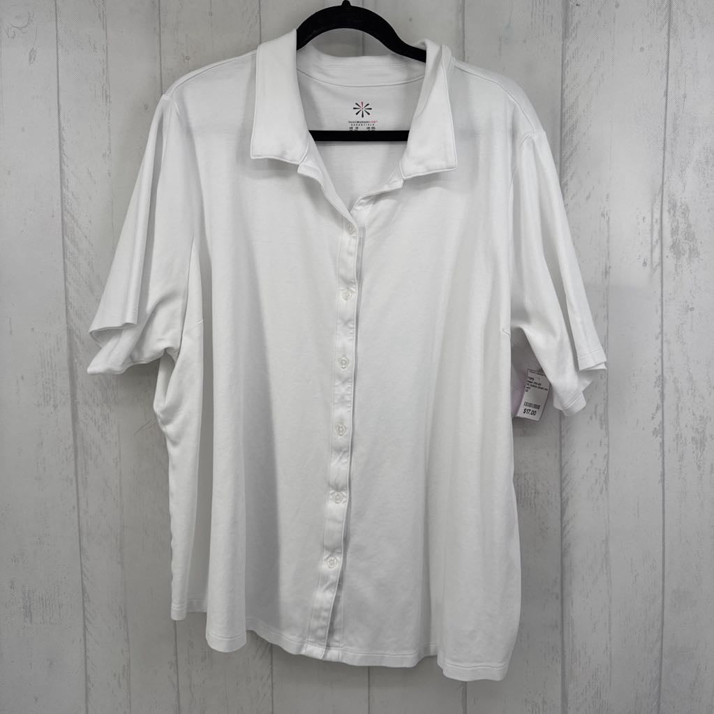 3X button down s/s top