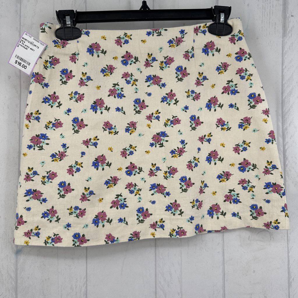 S flo print skirt