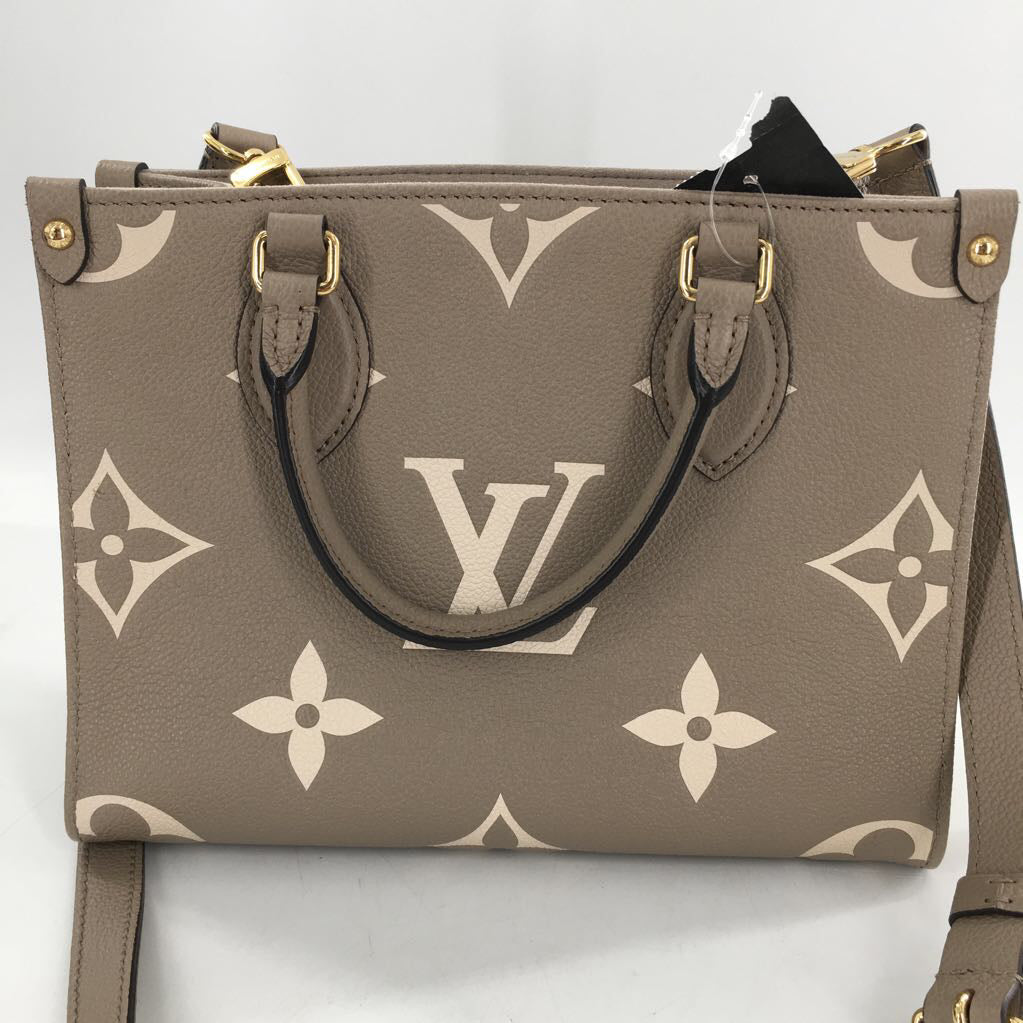 R3500 embossed giant bicolor monogram satchel