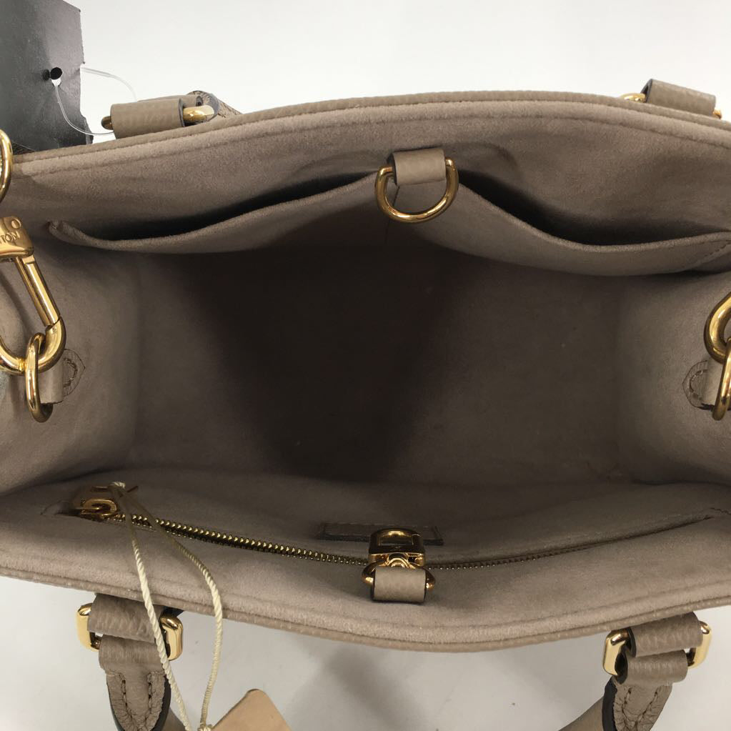 R3500 embossed giant bicolor monogram satchel