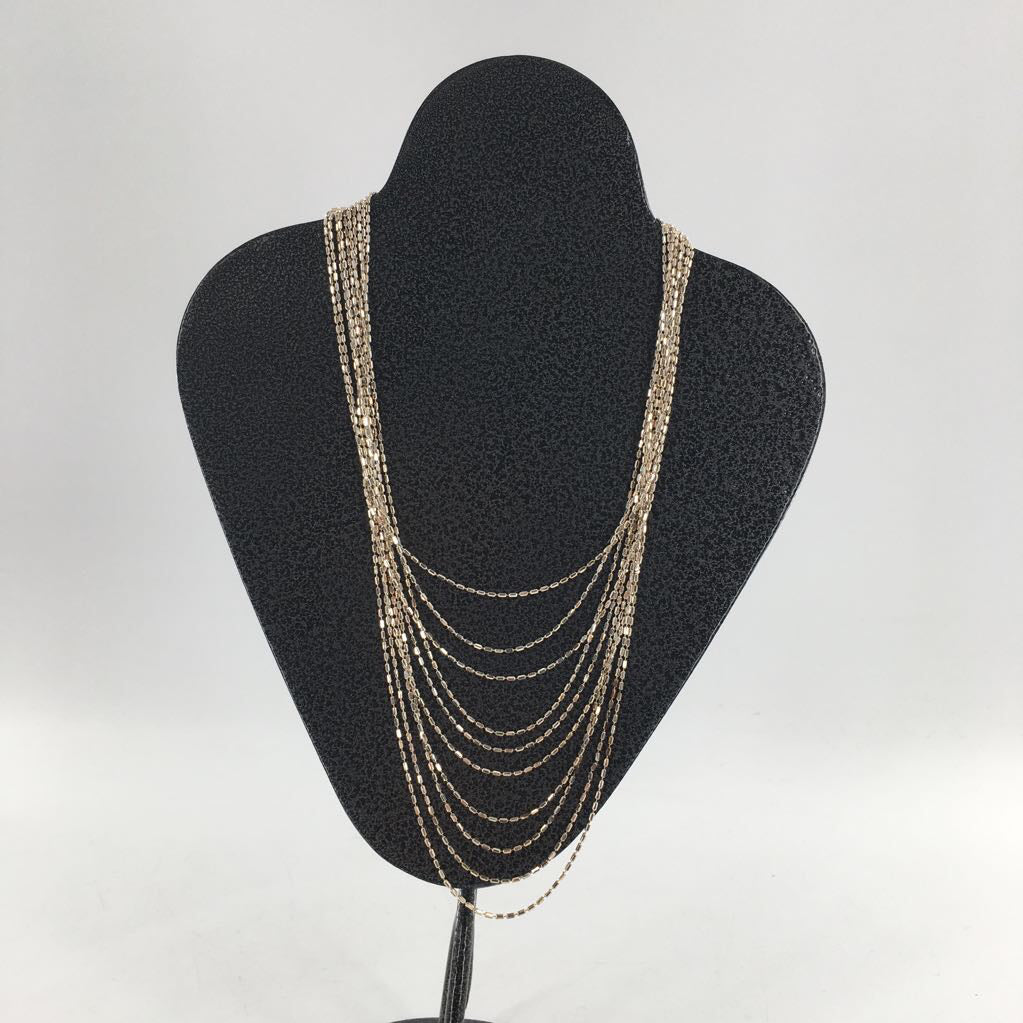 12" silver multi-strand necklace