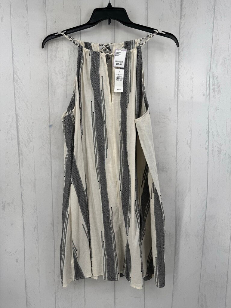 R79 L stripe keyhole mini dress