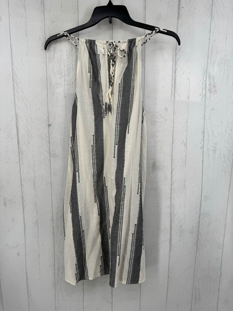 R79 L stripe keyhole mini dress
