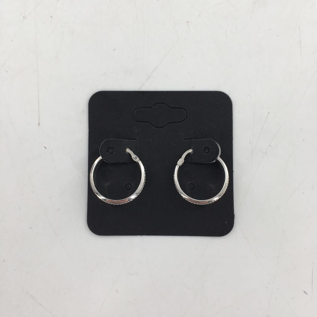 silver hoop earrings