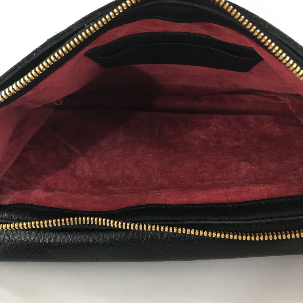 grommet/studded flap shoulder bag