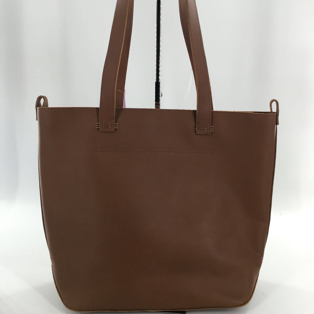 leather top zip tote