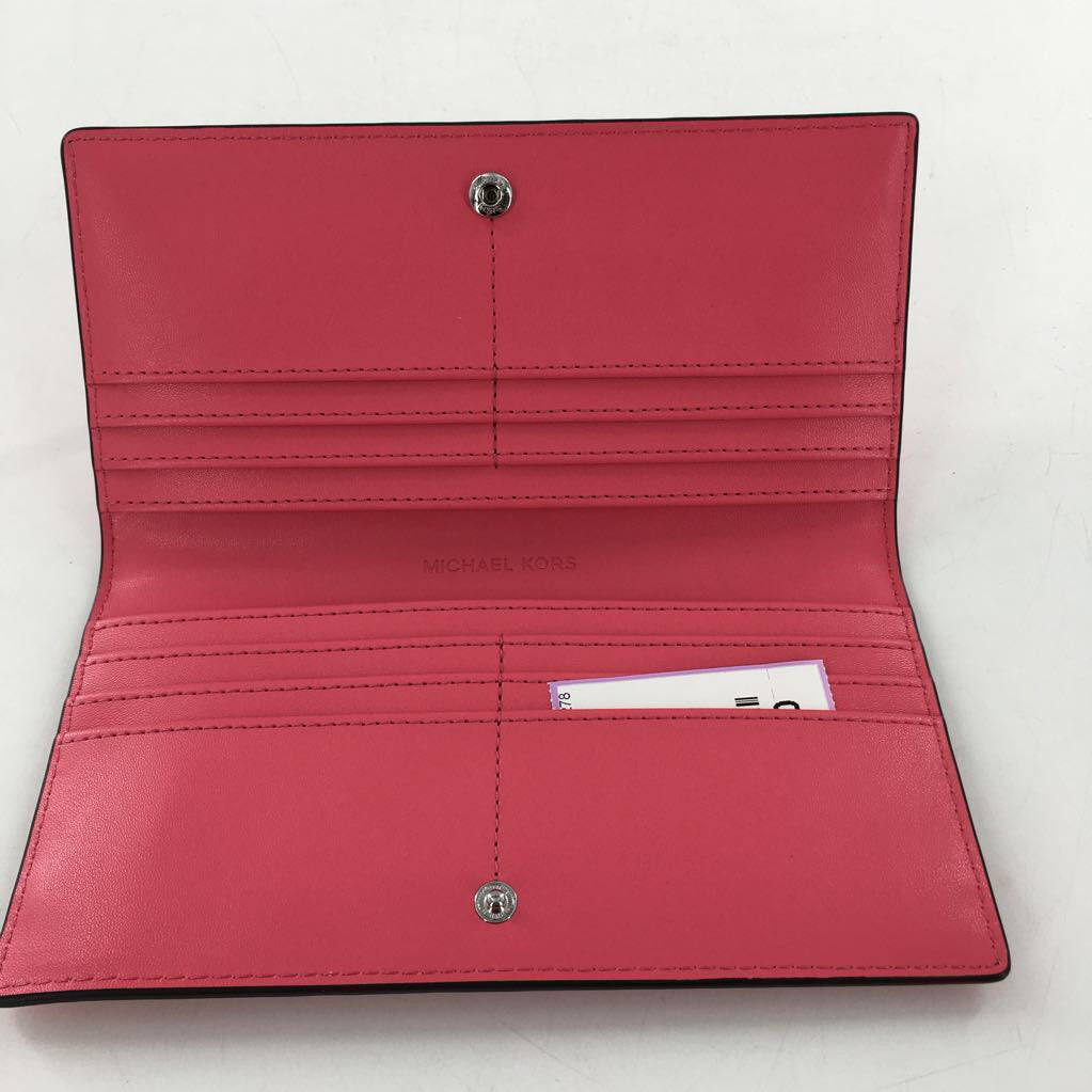 leather logo embossed wallet