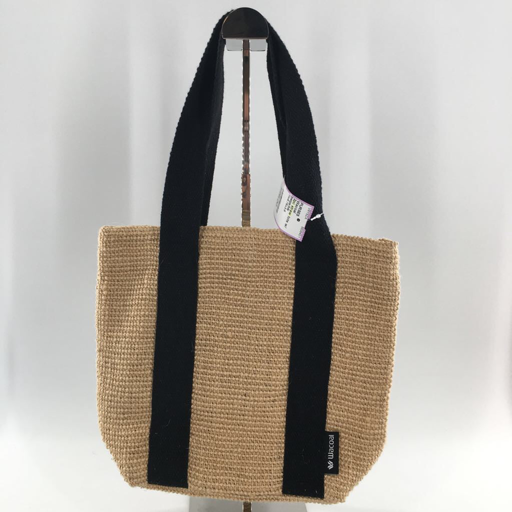 2pc straw tote w/ pouch