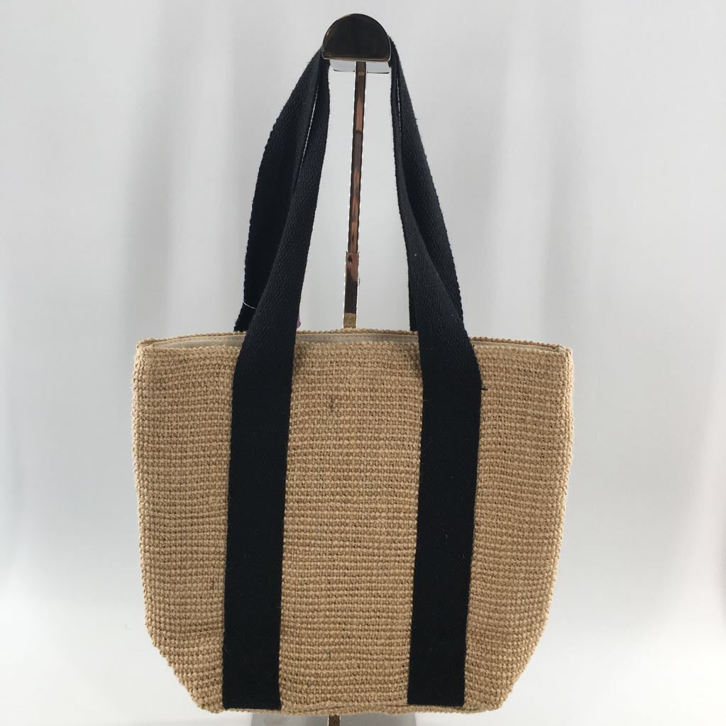 2pc straw tote w/ pouch