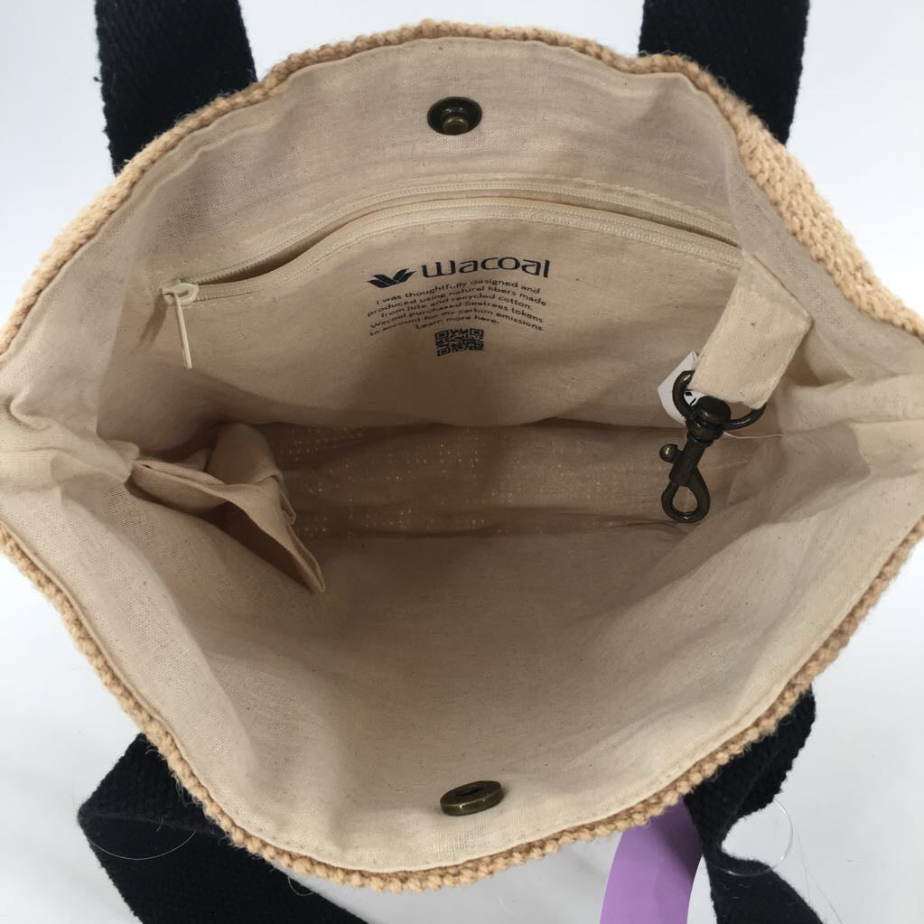 2pc straw tote w/ pouch