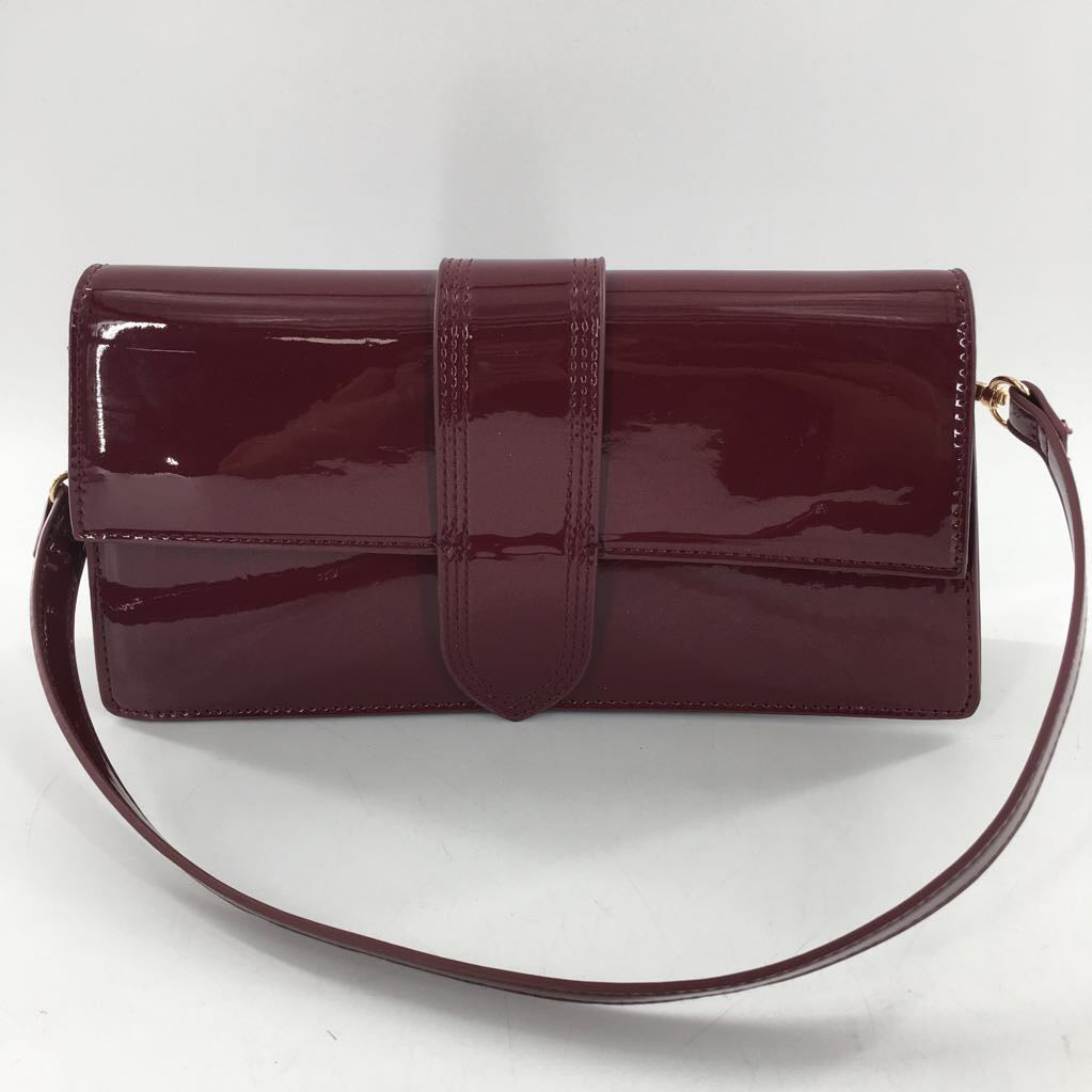 patent leather front flap purse