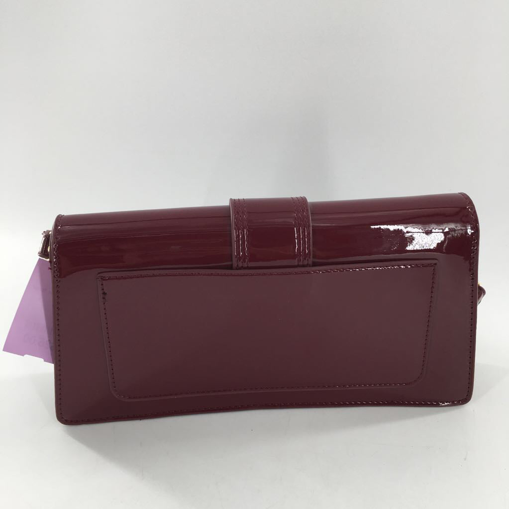 patent leather front flap purse