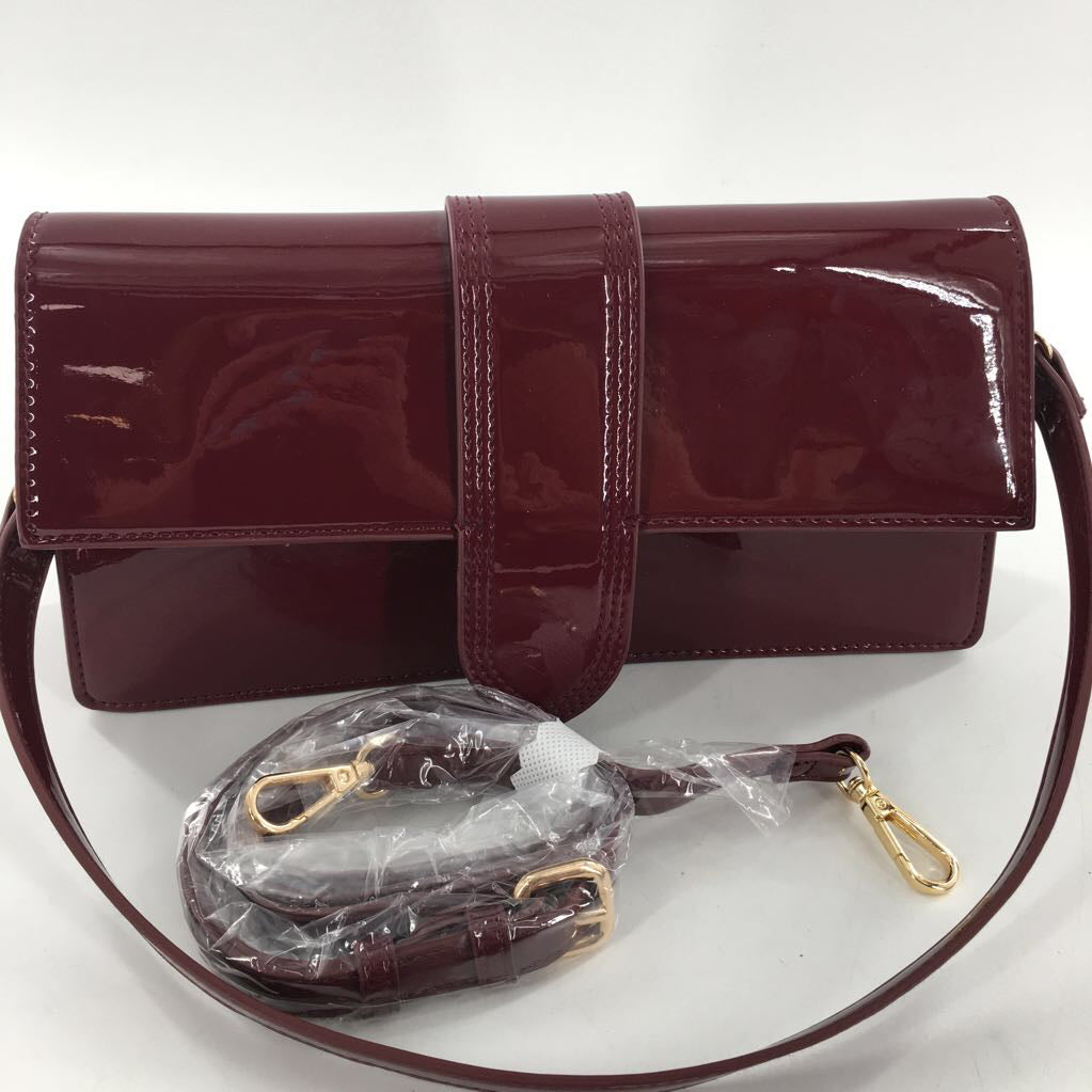 patent leather front flap purse
