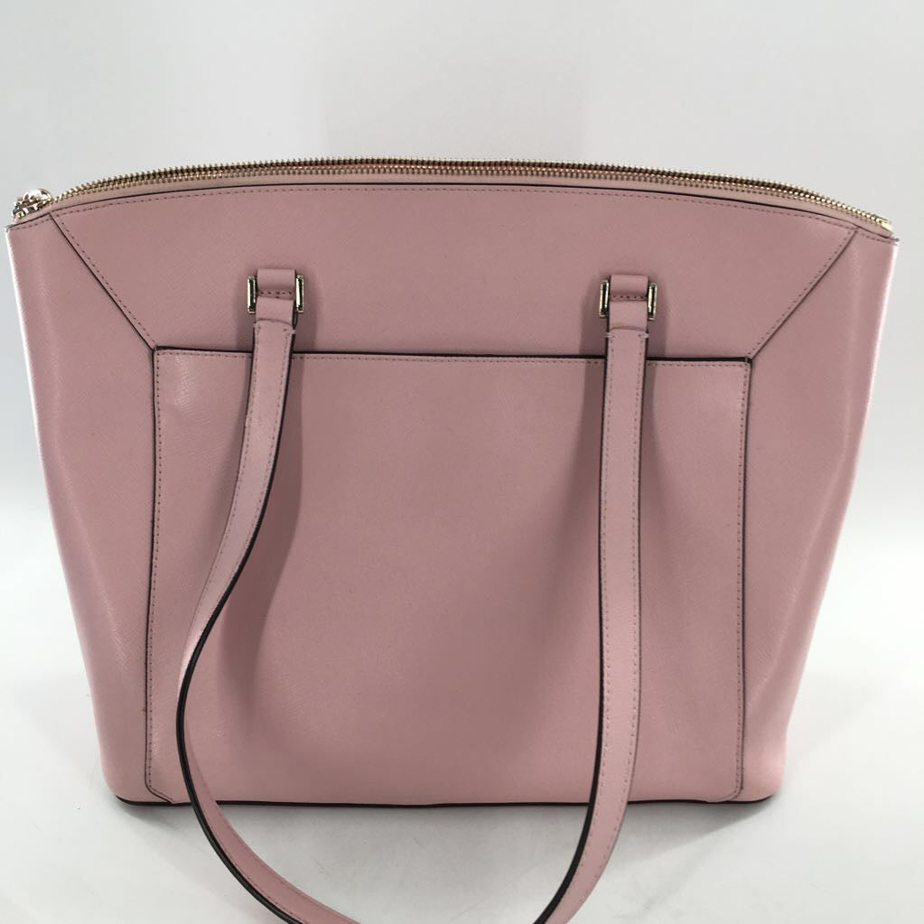 saffiano top zip tote w/ zip pocket