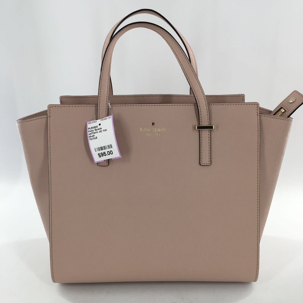 saffiano zip top tote