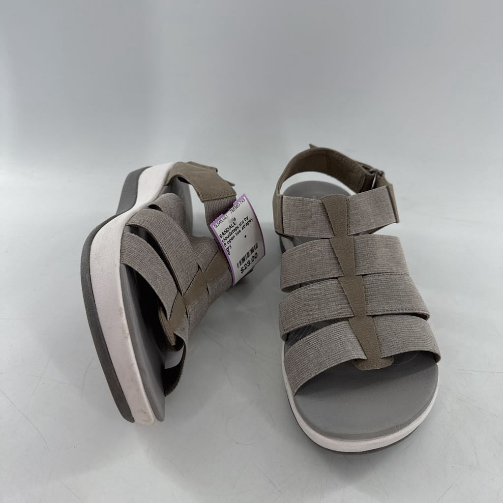8 open toe strappy velcro ankle strap sandals