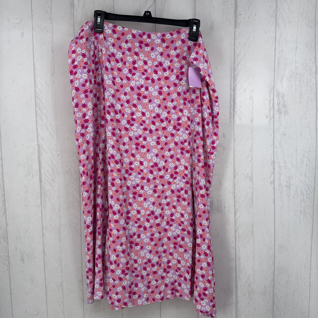 2X flo print skirt