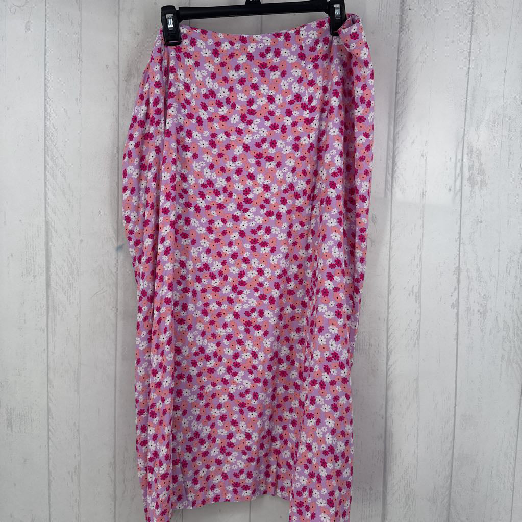 2X flo print skirt