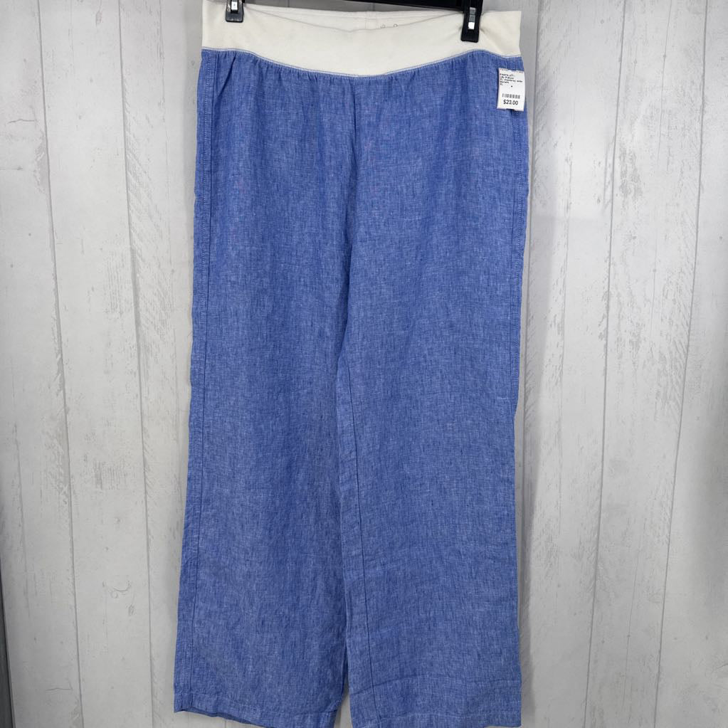 XL chambray wide leg pant