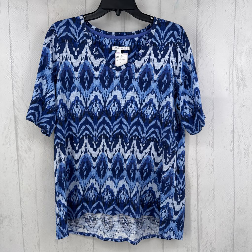 L printed v-neck s/s tee