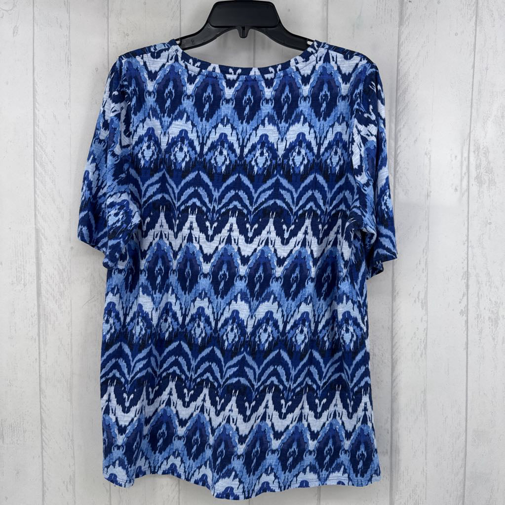L printed v-neck s/s tee