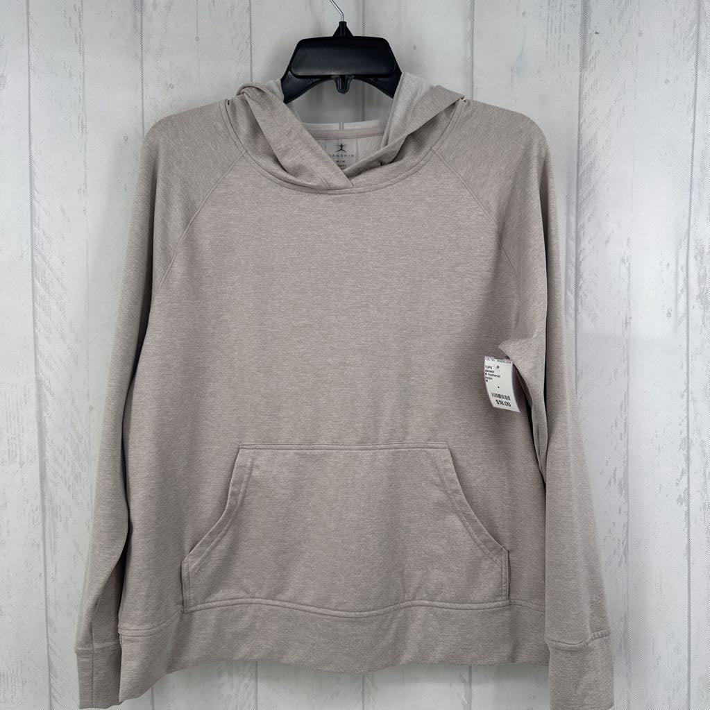 M feathered hooded l/s pullover