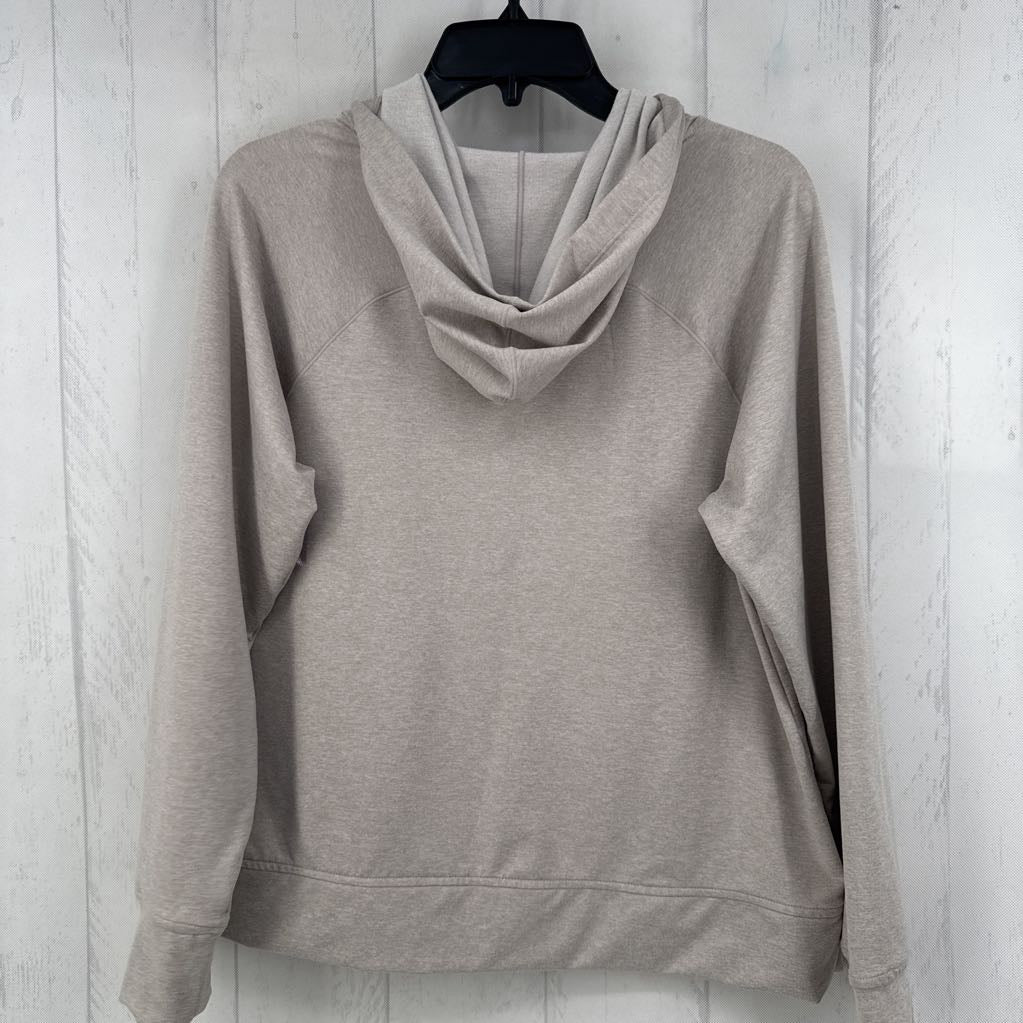 M feathered hooded l/s pullover
