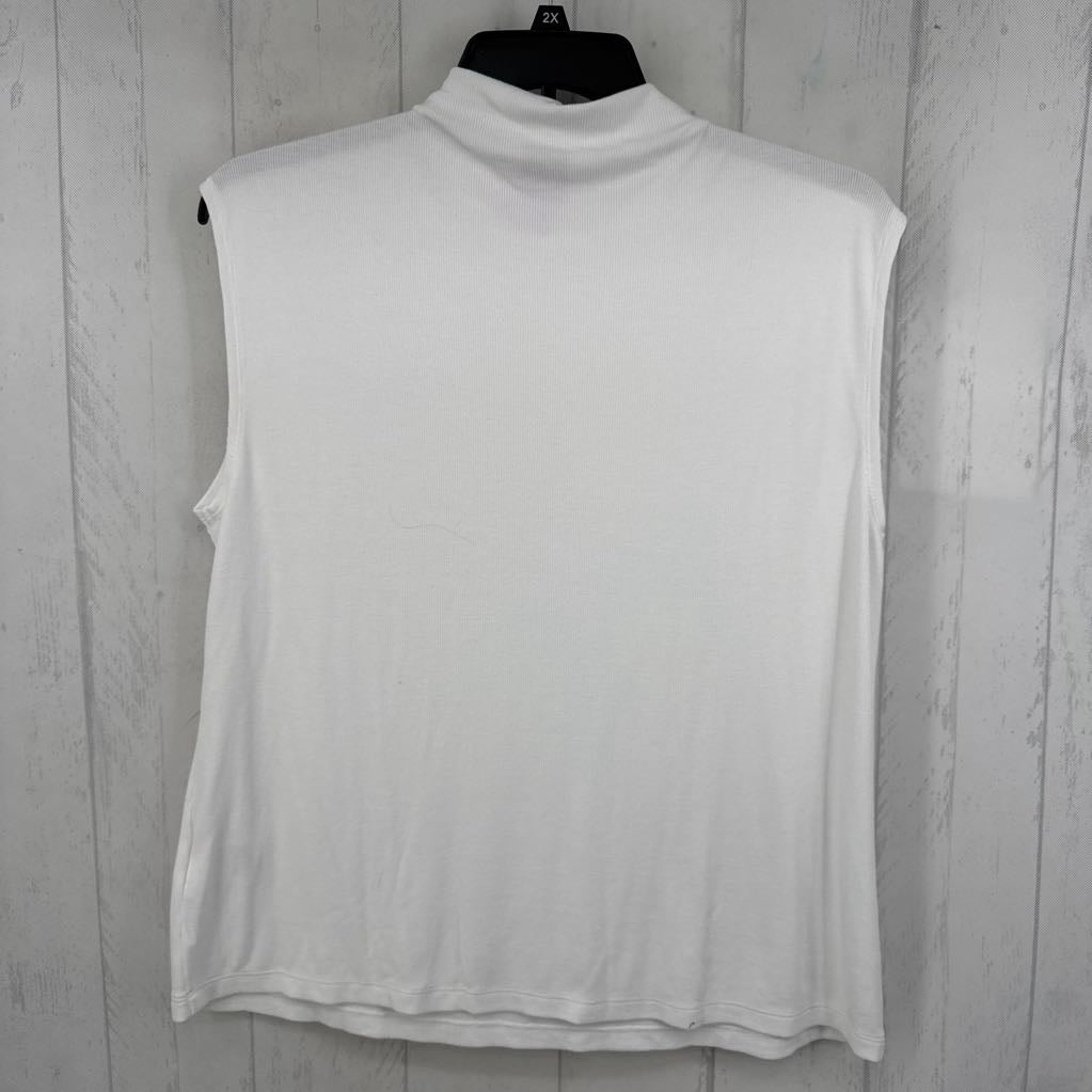 1x ribbed mock neck tank
