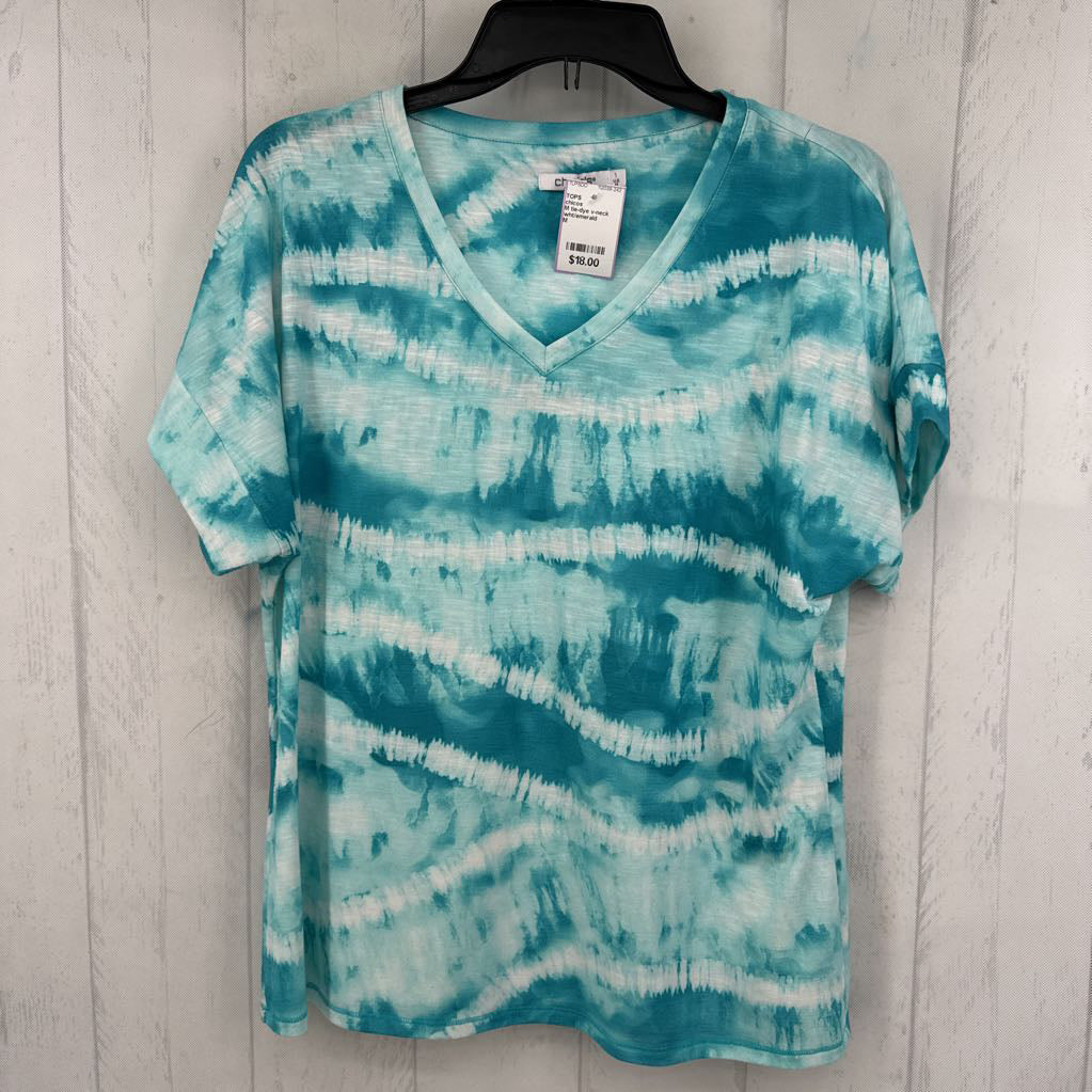 M tie-dye v-neck s/s tee