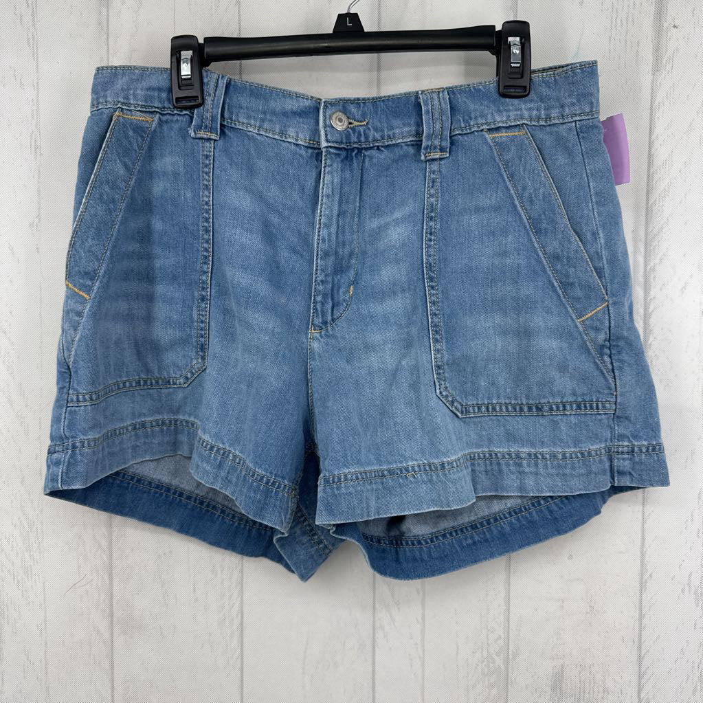 L hi-rise jean shorts
