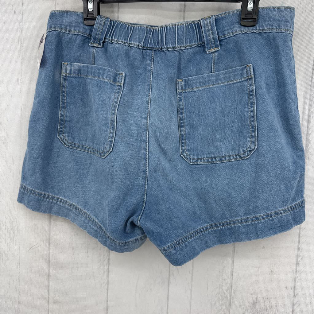 L hi-rise jean shorts