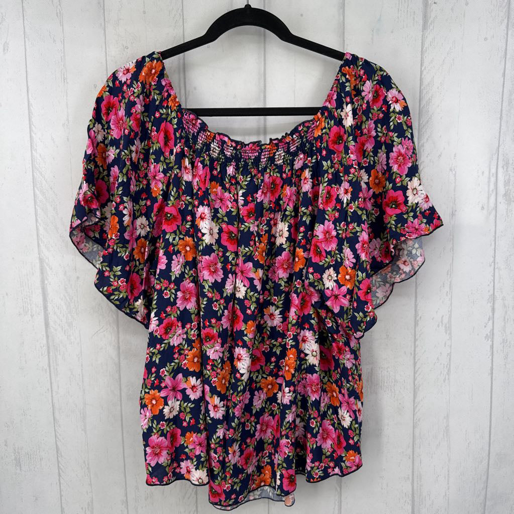 1X flo print flowy s/s top