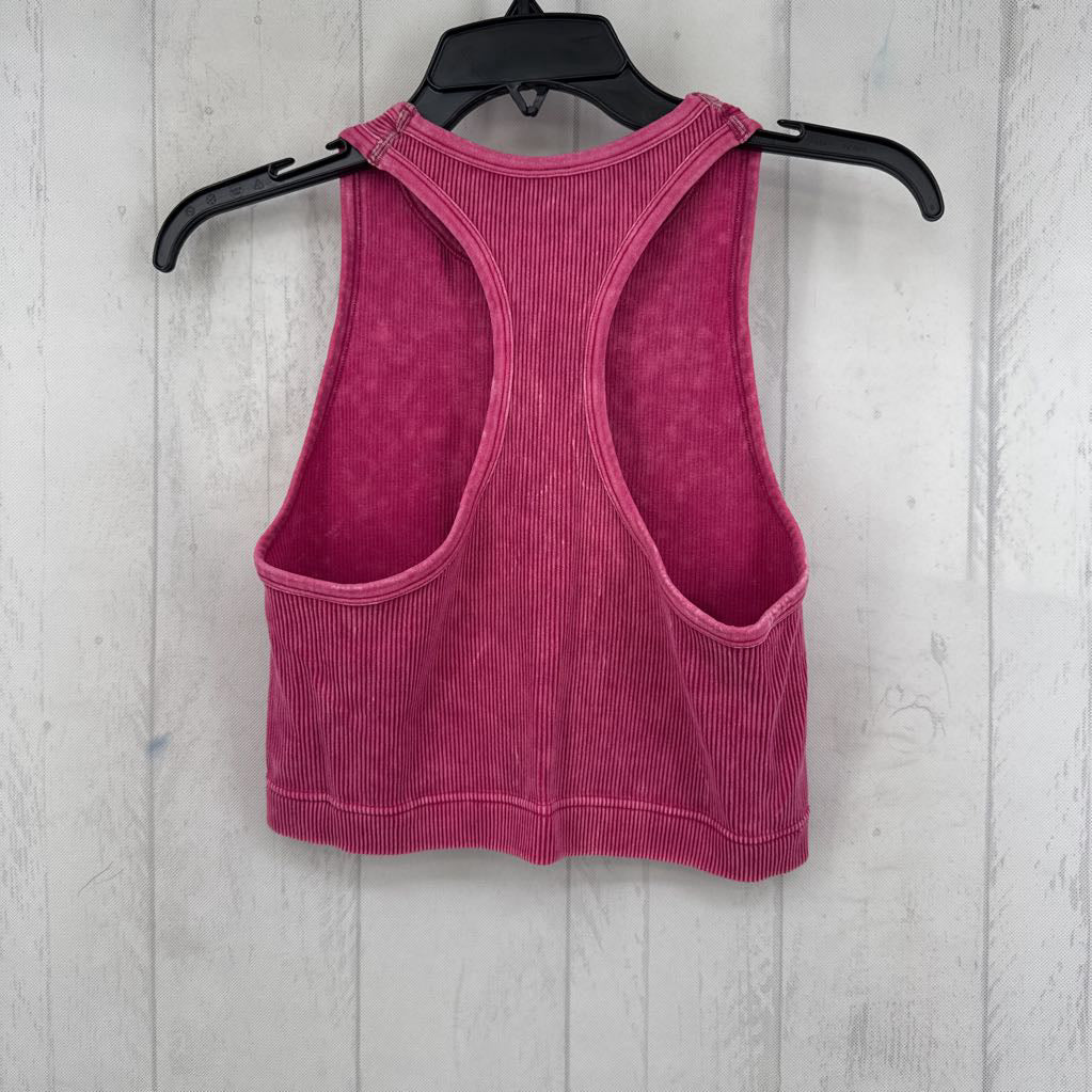 1X/2X rib knit crop tank