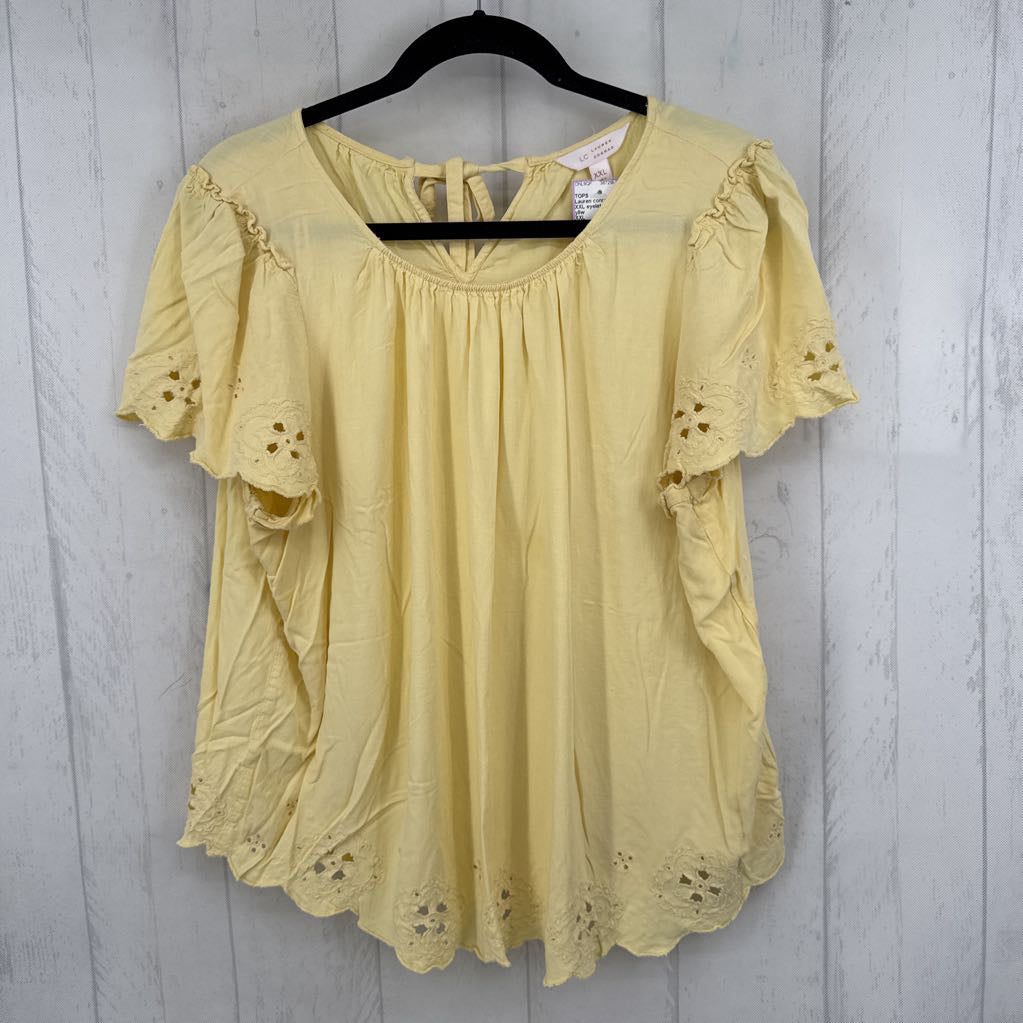 XXL eyelet s/s top