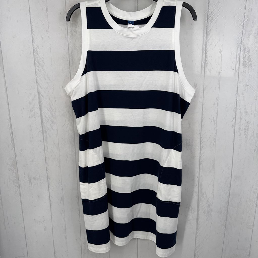 XL striped slvls dress