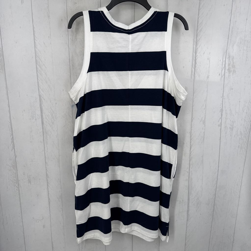 XL striped slvls dress